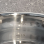 Ковш 1,5л нерж со стеклянной крышкой, с металлической ручкой, индукция, "Daniks" Оптима GS-01201-16S