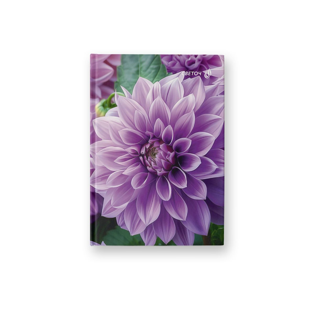 Блокнот А6 7БЦ 64л "Георгины" кл., мат.лам.