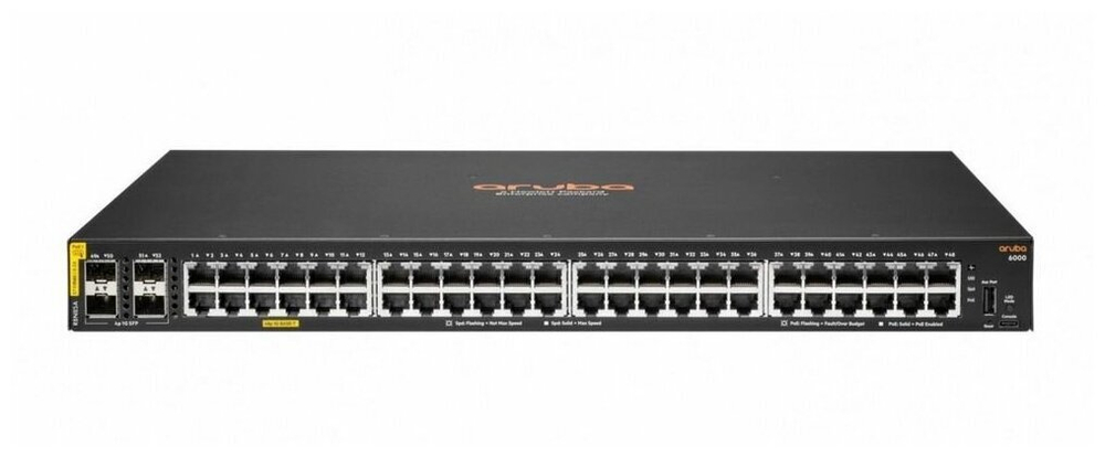 Коммутатор Hpe Aruba 6000 Managed L2 48G Class4 PoE 370W 4SFP (R8N85A)