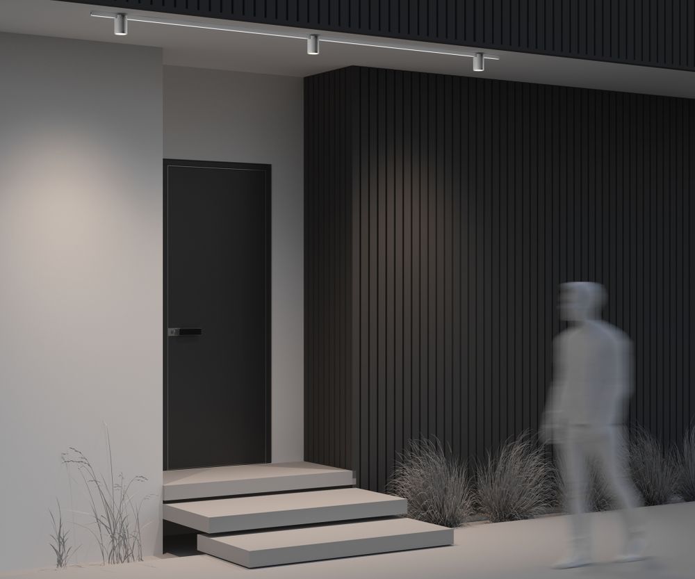 Трековый однофазный уличный светодиодный светильник Maytoni Elasity IP   O-TR01-2-S-16WW3K