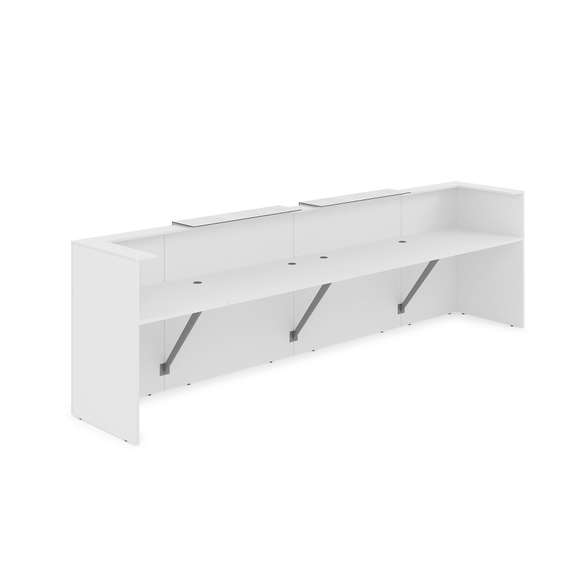 1КР-КЛ.202.1 Комплект Ресепшн с фартуком HPL (3854*749*1149) (с подсветкой)