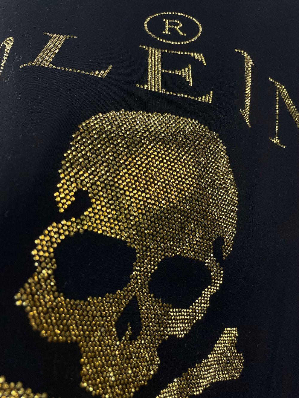 Футболка Philipp Plein Crystal gold skull