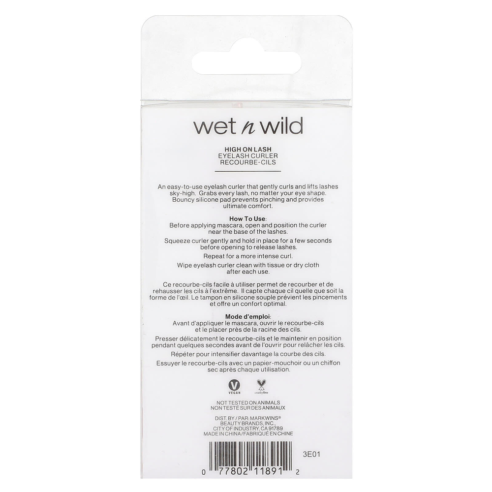 wet n wild, High On Lash, щипцы для завивки ресниц, 1 шт.