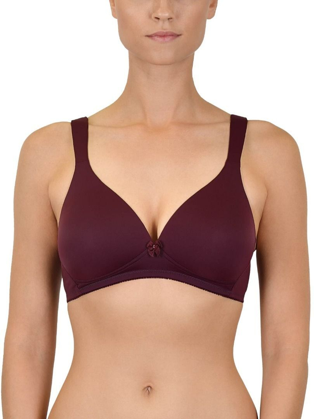 Бескаркасный бюстгальтер с бесшовными формованными чашками на поролоне (Размер: 85C) (Цвет: кремовый)