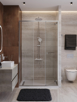Душевая дверь Cezares LUX 100 B-FS-11-100-C-CR стекло прозрачное/профиль хром