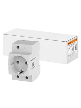 Розетка на дин-рейку с заземляющим контактом РАр10-3-ОП Shuko TDM