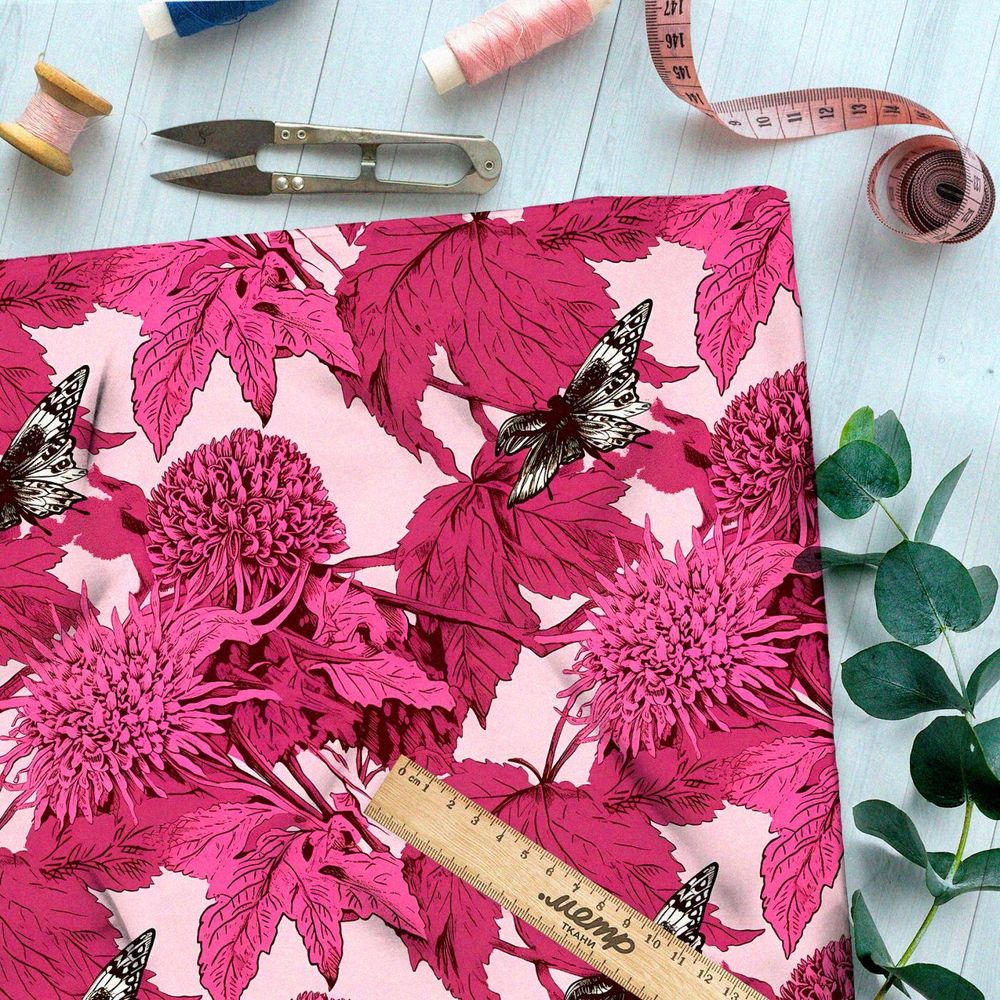 Ткань премиум дюспо романтический пейзаж