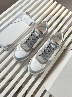 Мужские кроссовки Brunello Cucinelli серо-белого цвета