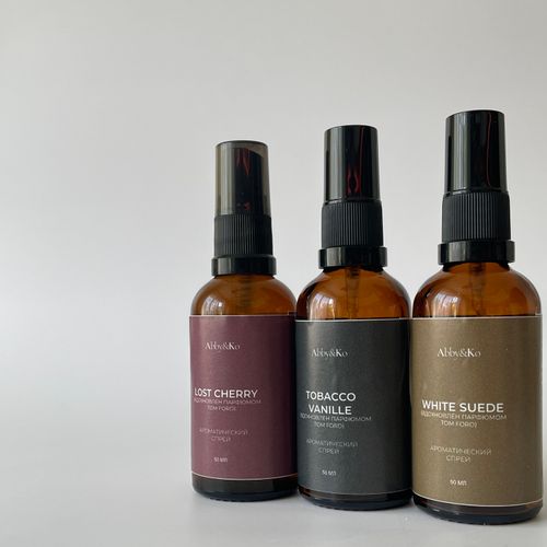 Набор интерьерных спреев Tobacco Vanille, Lost cherry, White suede