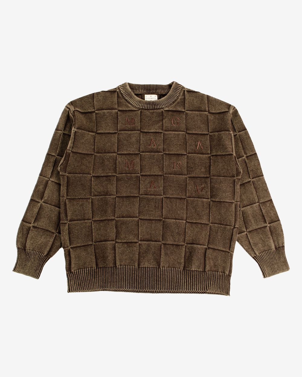 Свитер Magamaev Squared script brown