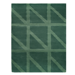Ковер шерстяной ручной работы geometric dance зеленого цвета, 200х280 см