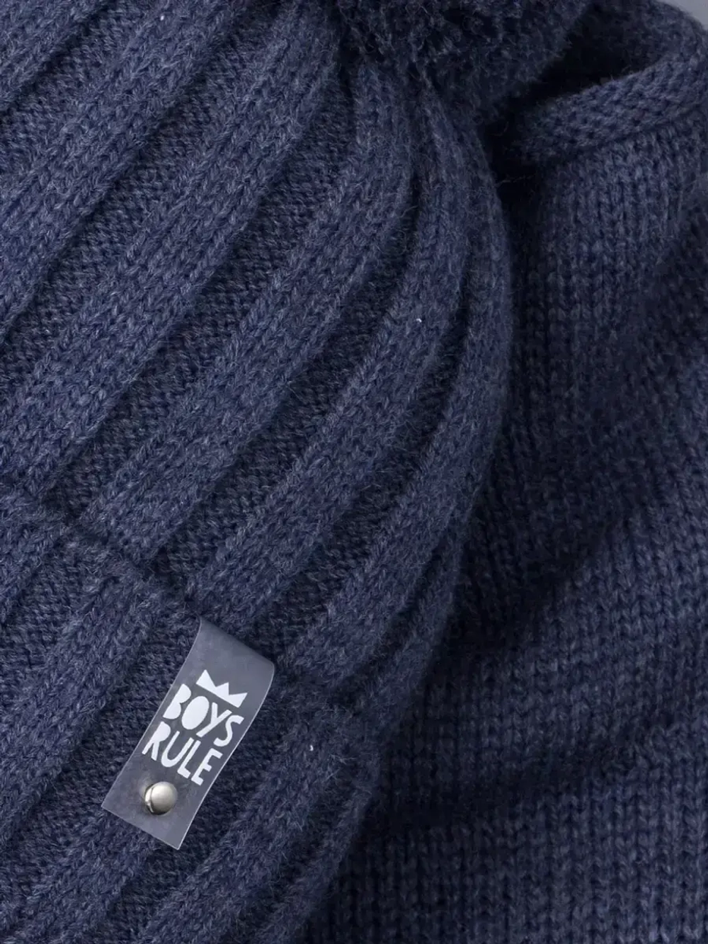 Шапка для мальчика со снудом осенняя