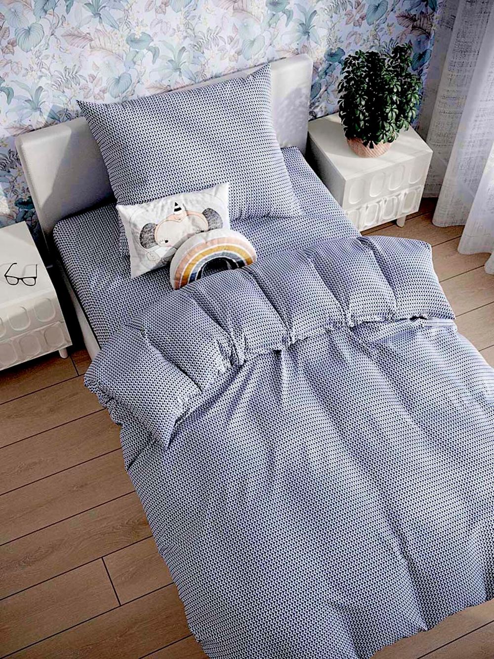 Простынь на резинке Котики Котики "Вязание" 90х200 см