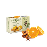 Мыло оливковое с апельсином и корицей Aphrodite 3х100г