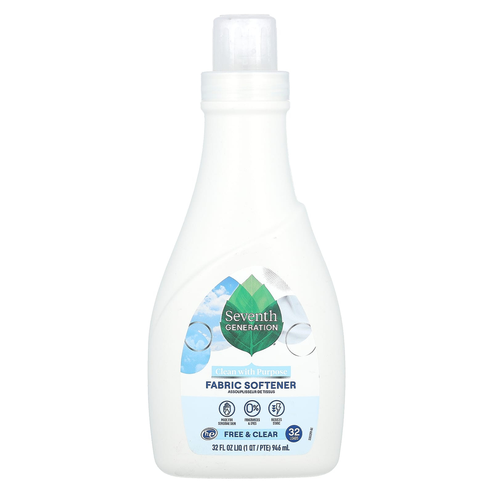 Seventh Generation, Кондиционер для белья, прозрачный и бесплатный, 946 мл (32 жидк. унц.)