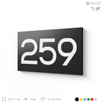 Номер на дверь 259, табличка на дверь для офиса, квартиры, кабинета, аудитории, склада, черная 120х70 мм, Айдентика Технолоджи