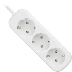 Удлинитель Promega jet 3 розетки с заземлением 1,5м, 10А, 2200 Вт, белый