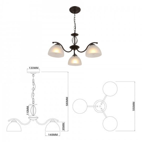 Подвесная люстра Rivoli Jackeline 9141-303 Б0054755