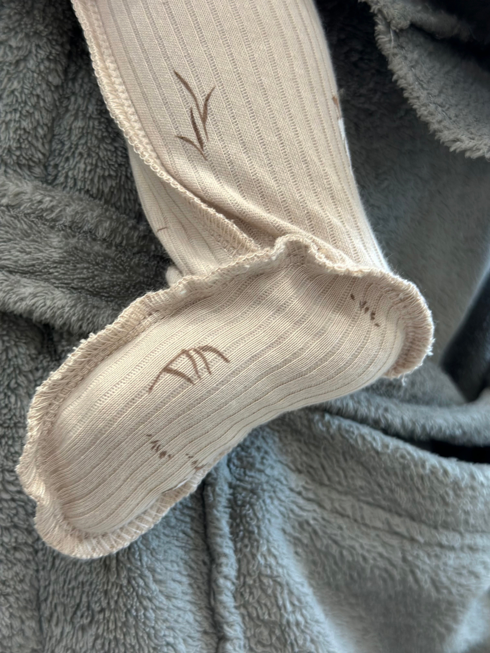 Ползунки швы наружу Утята РУБЧИК Светлый кофе RinaAmari