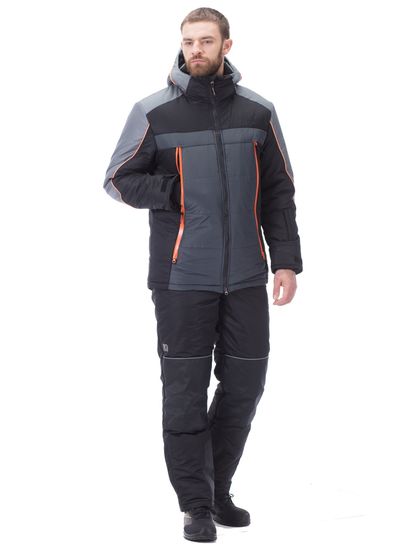 Куртка зимняя "Палмер" (черный/т.серый/с.серый)
