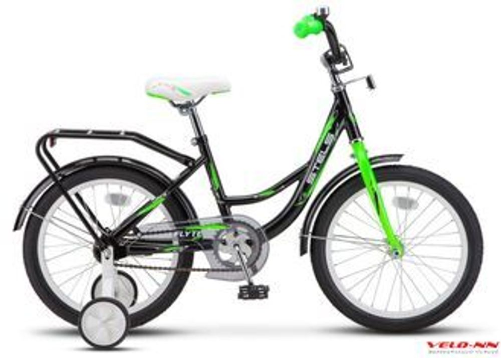 Велосипед Stels Flyte 14&quot; Z011/черный с зеленым