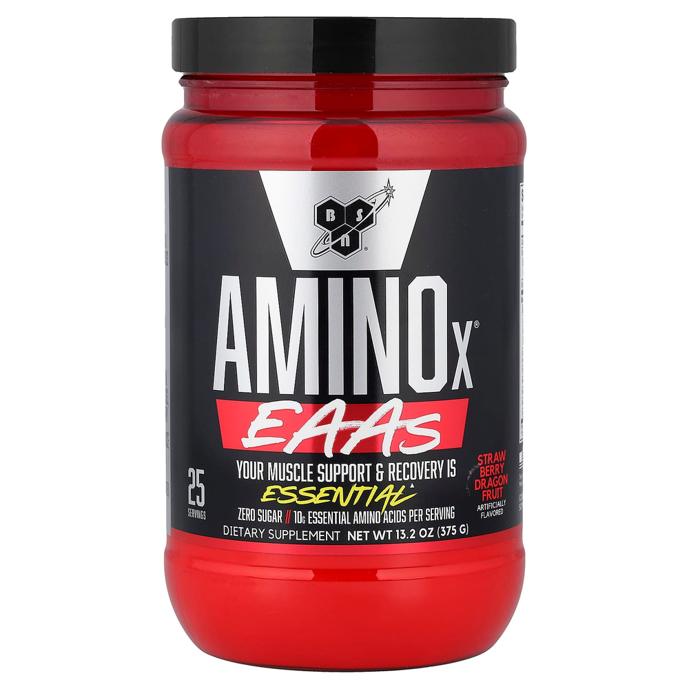 BSN, AminoX®, незаменимые аминокислоты, со вкусом клубники, питайя, 375 г (13,2 унции)