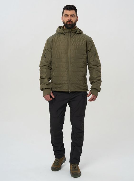 Тактическая военная демисезонная куртка Джунгли 2 с капюшоном Олива