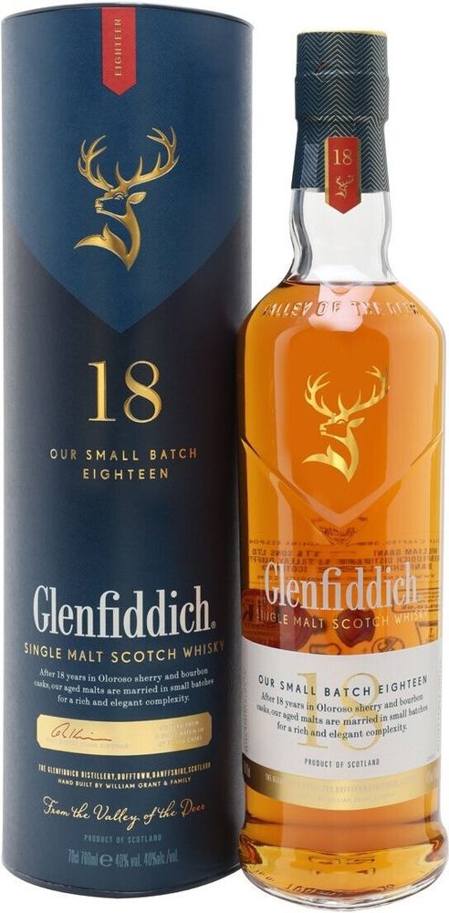 Виски Glenfiddich 18 Years Old in tube, 0.7 л