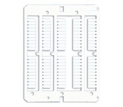 Маркировка для клемм ДКС, жесткая, 4х10мм. Период 4мм. Белая