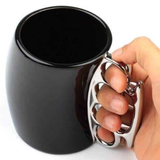 Кружка керамическая "Кастет" черная, 300 мл