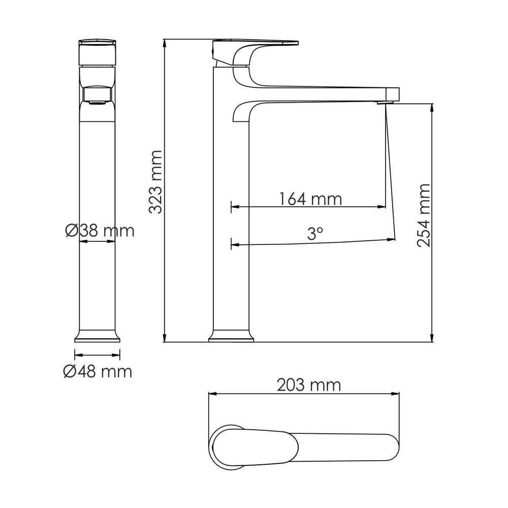 Weida 3103H Смеситель для умывальника