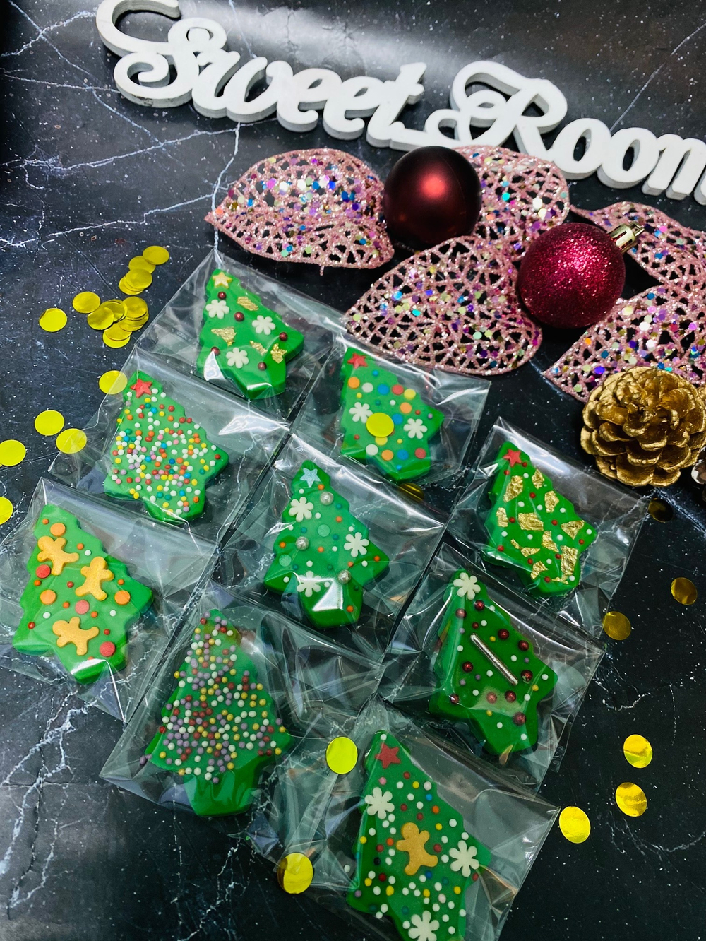 Шоколадный декор Новогодняя Ёлочка (глазурь)