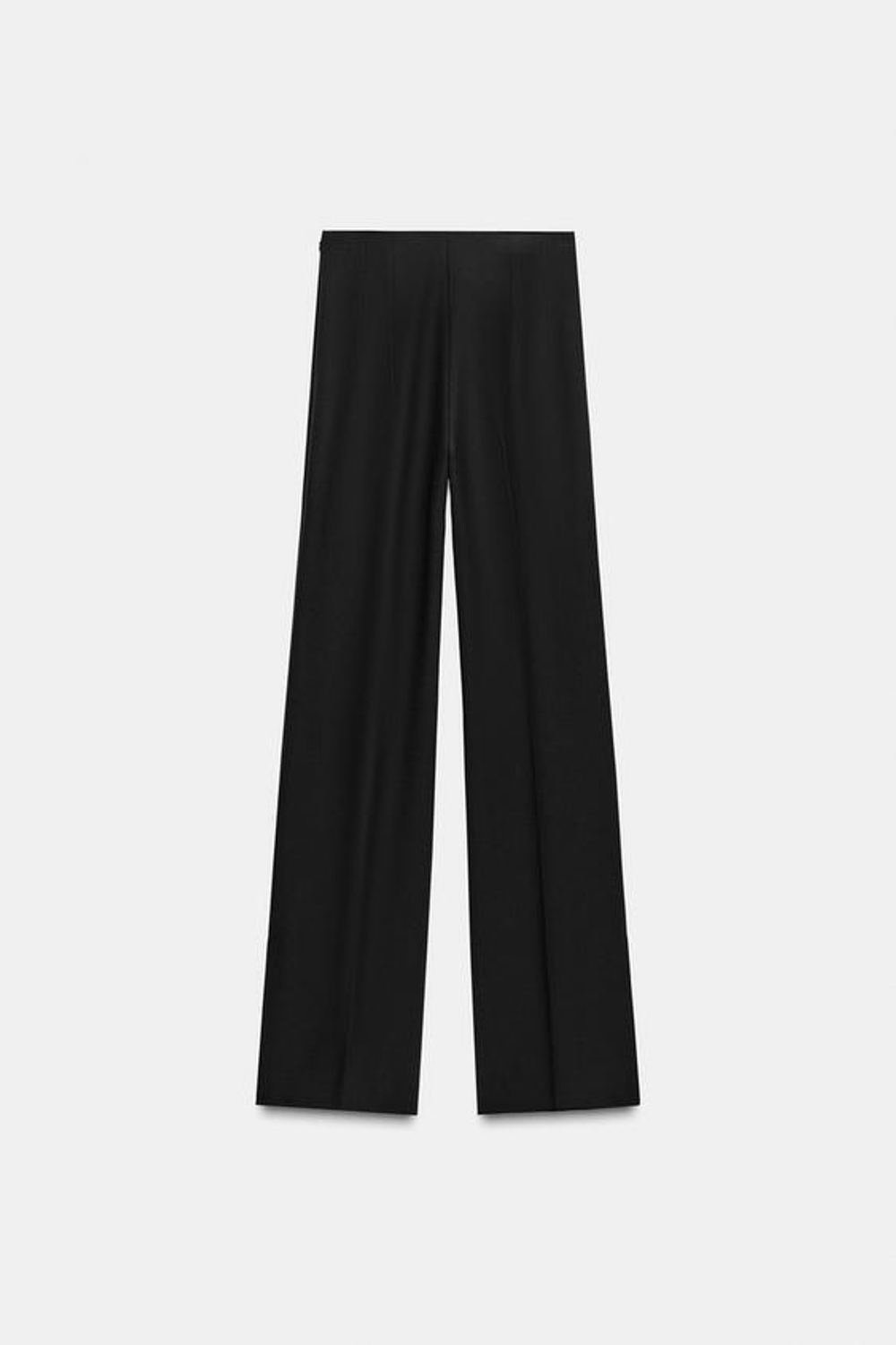 ZARA БРЮКИ FLARE С РАЗРЕЗАМИ ZW COLLECTION, ЧЕРНЫЙ