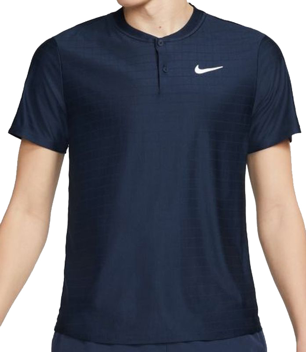 Мужское теннисное поло Nike Court Dri-Fit Advantage Polo - obsidian/obsidian/white