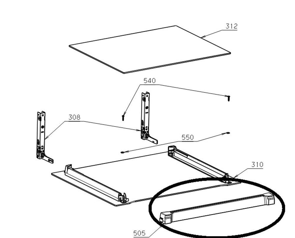 Крепёжная панель дверки духовки electrolux