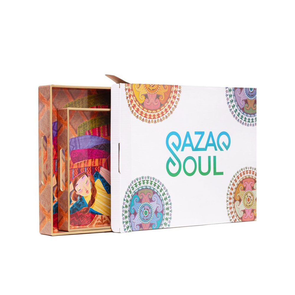 Подносы QAZAQ SOUL Құрбылар (набор из 2 шт)
