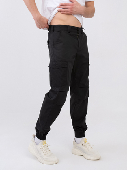 Брюки Карго Варгградъ Премиум мужские на манжете чёрные Рипстоп