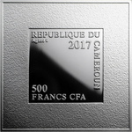 500 франков. Белый ибис Птицы Америки. Камерун. 2017 год.
