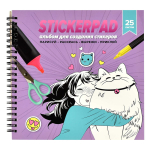 Альбом для создания стикеров 25л. на гребне "Манга" (Феникс+)