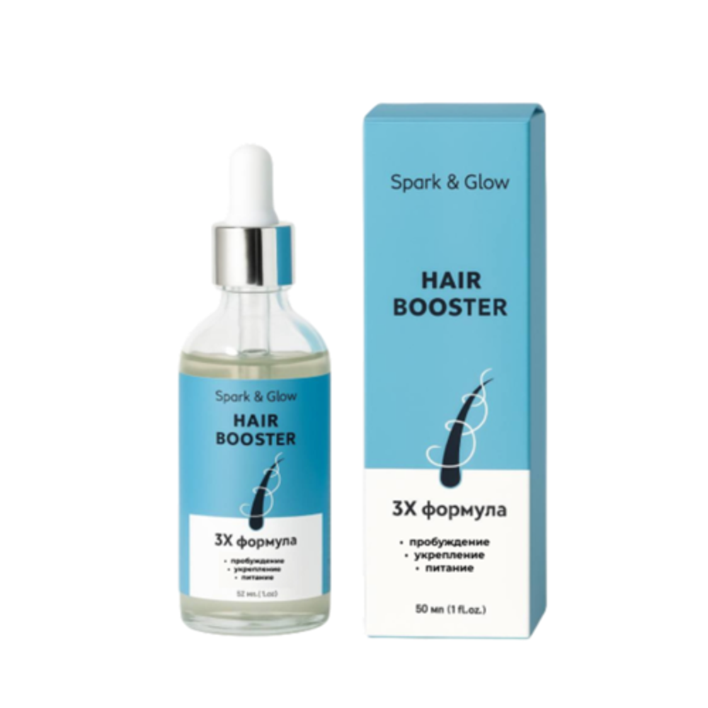Spark&Glow Сыворотка-бустер для кожи головы и волос с кофеином - Booster serum for scalp&hair, 50мл