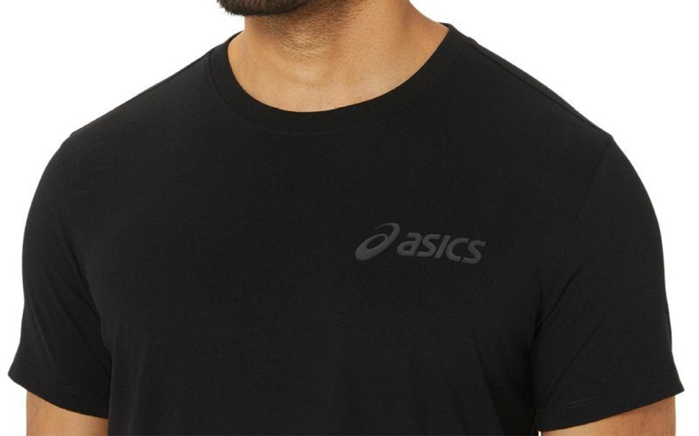 Мужская теннисная футболка Asics Chest Logo Short Sleeve T-Shirt - черный