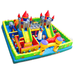 Большой надувной батут "Средневековье" 9*9*5 м