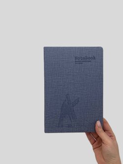 Блокнот 112 л. В5 25*17,5 см лин. св.син.джинс (7674-6)