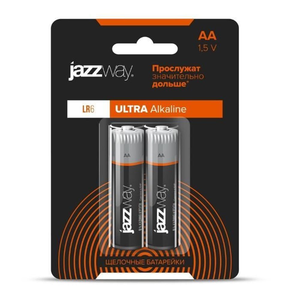 Элемент питания алкалиновый LR6 Ultra Alkaline BL-2 блист.2шт JazzWay