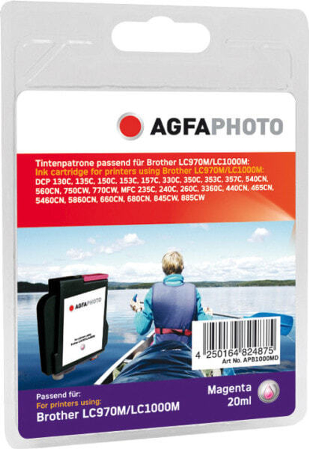 Картридж струйный пурпурный 1 шт AgfaPhoto Holding GmbH APB1000MD