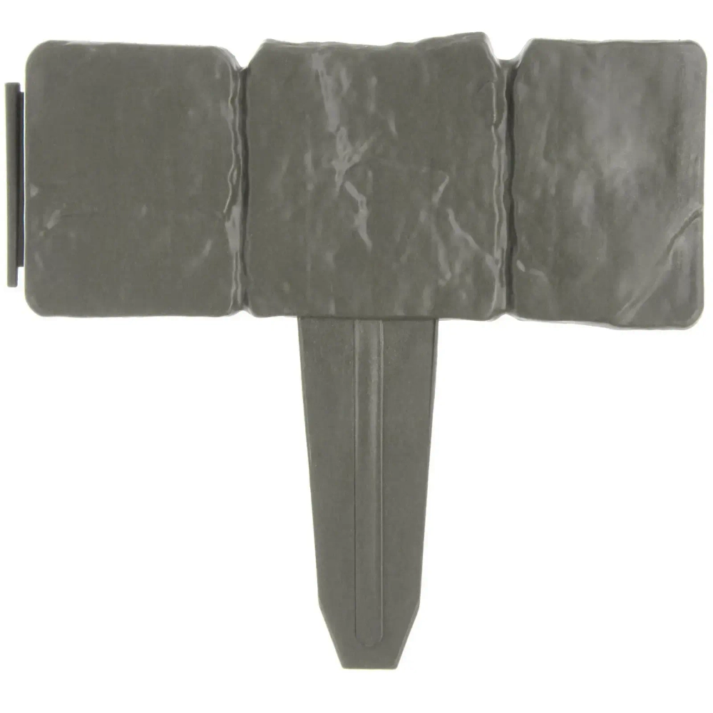 Садовое ограждение «Камни» (набор 4 шт) ( 1 секция 25,3*22 см), Графит