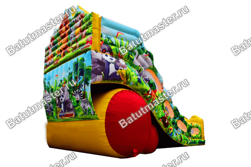 Коммерческий батут-горка "Царь зверей-2"