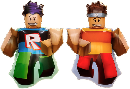 Шар (34''/86 см) Фигура, Блоки, Мальчики Герои, 1 шт.