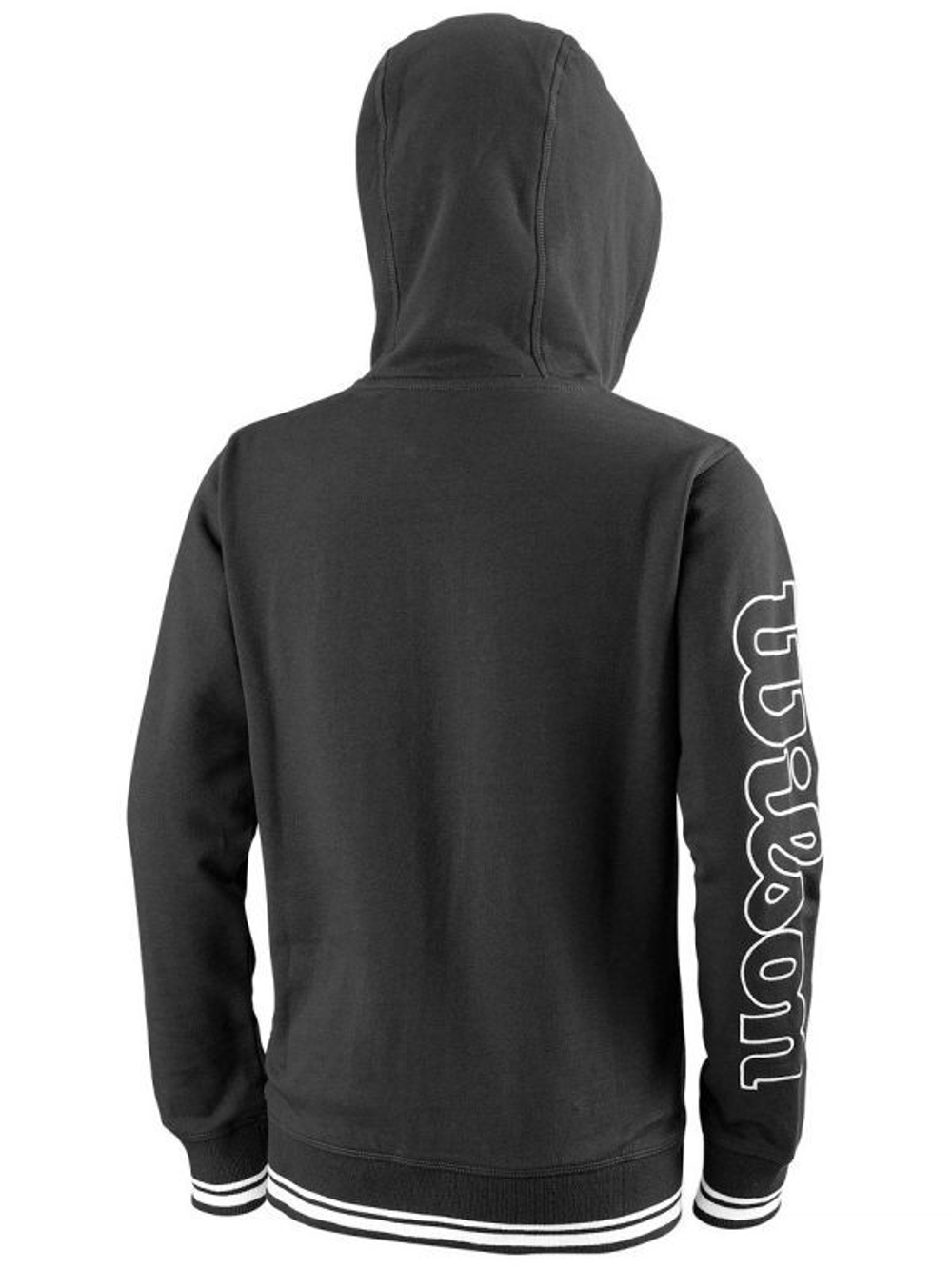 Кофта для мальчика теннисная Wilson Y Team II FZ Hoody - black