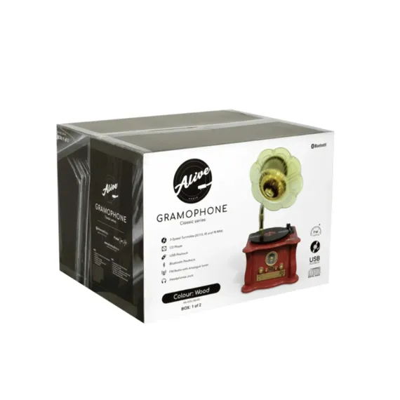 Alive Audio Gramophone Wood